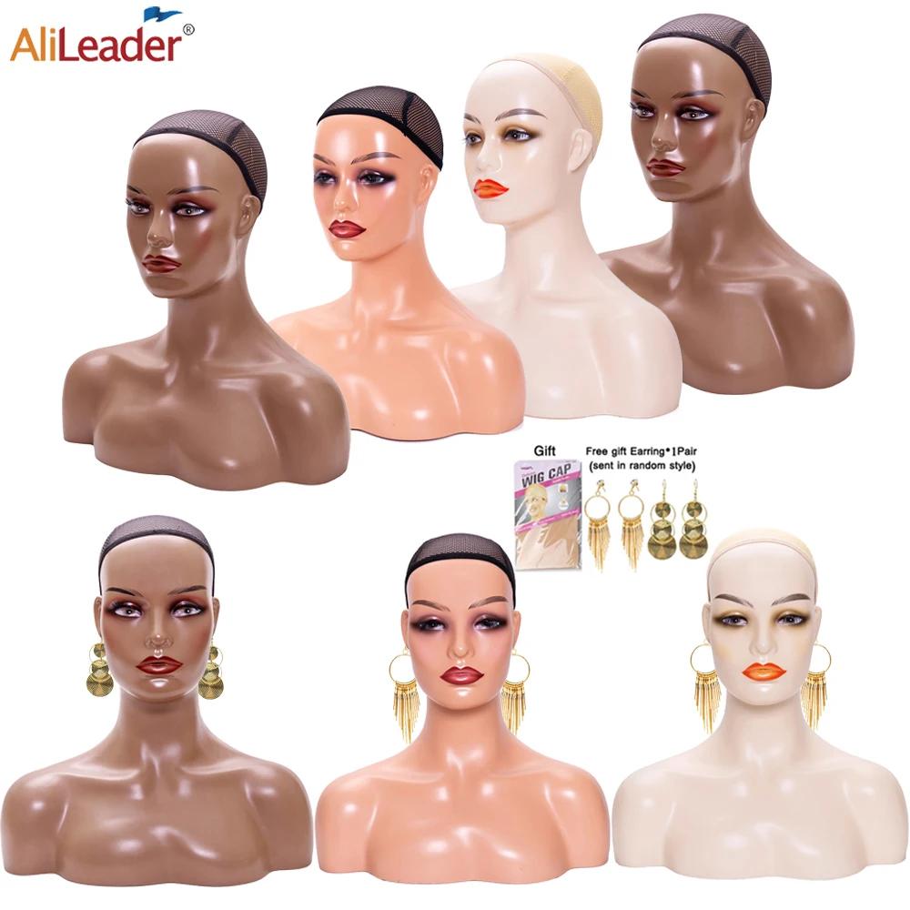 Tête de mannequin femme avec épaule tête de mannequin buste support de tête de perruque avec maquill
