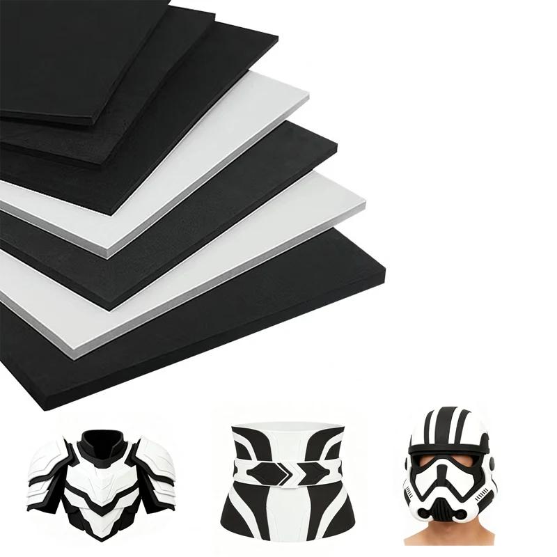 Feuilles de mousse EVA noires et blanches, feuilles d'EVA pour loisirs créatifs, faciles à découper,