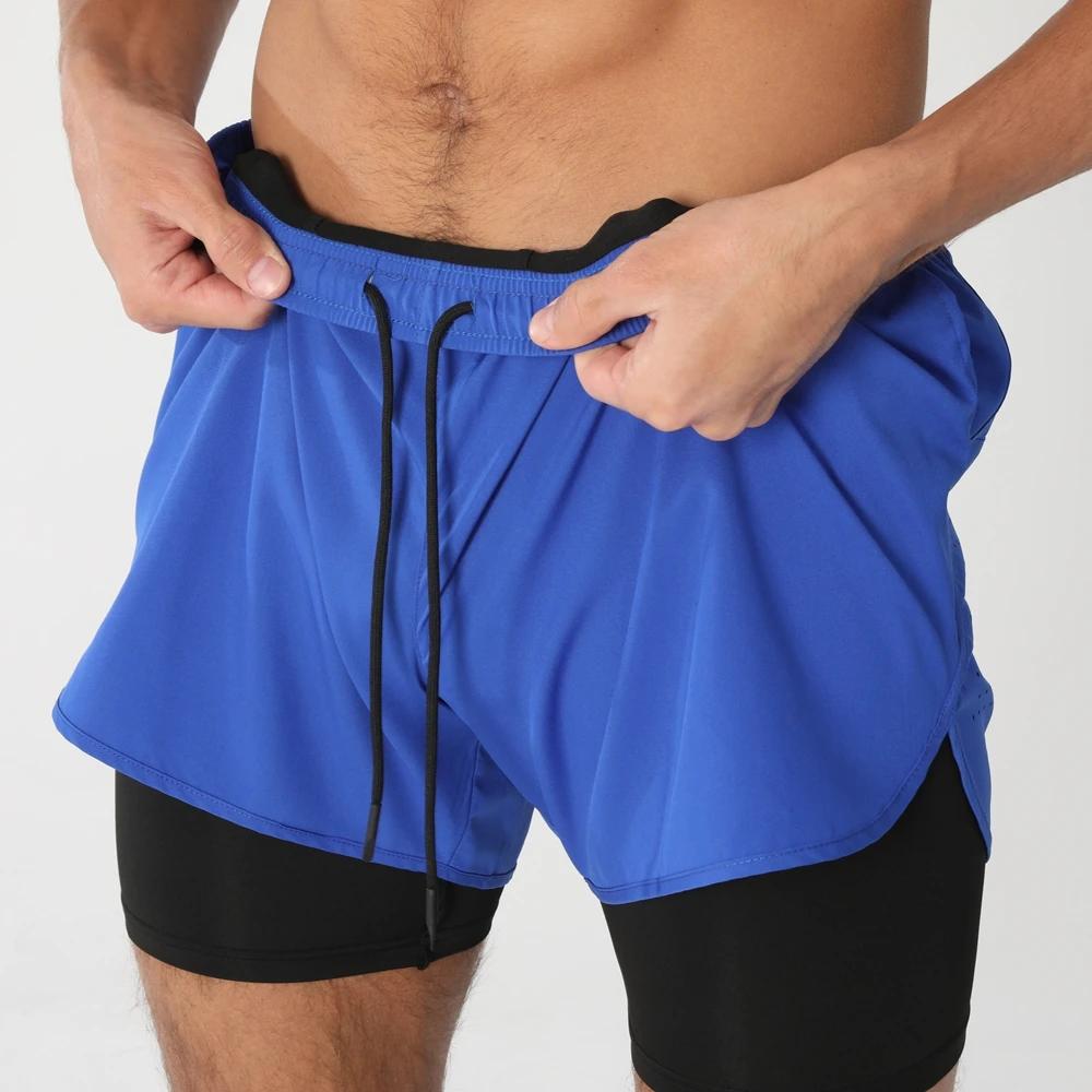 2025New hommes Shorts de course Shorts de sport 2 en 1 séchage rapide entraînement gymnase Fitness J