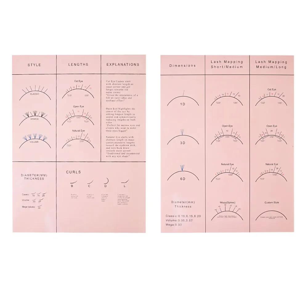 Tableau de carte de cils pour débutant, tableau de pratique des cils vaporeux, éponges en forme d'oe
