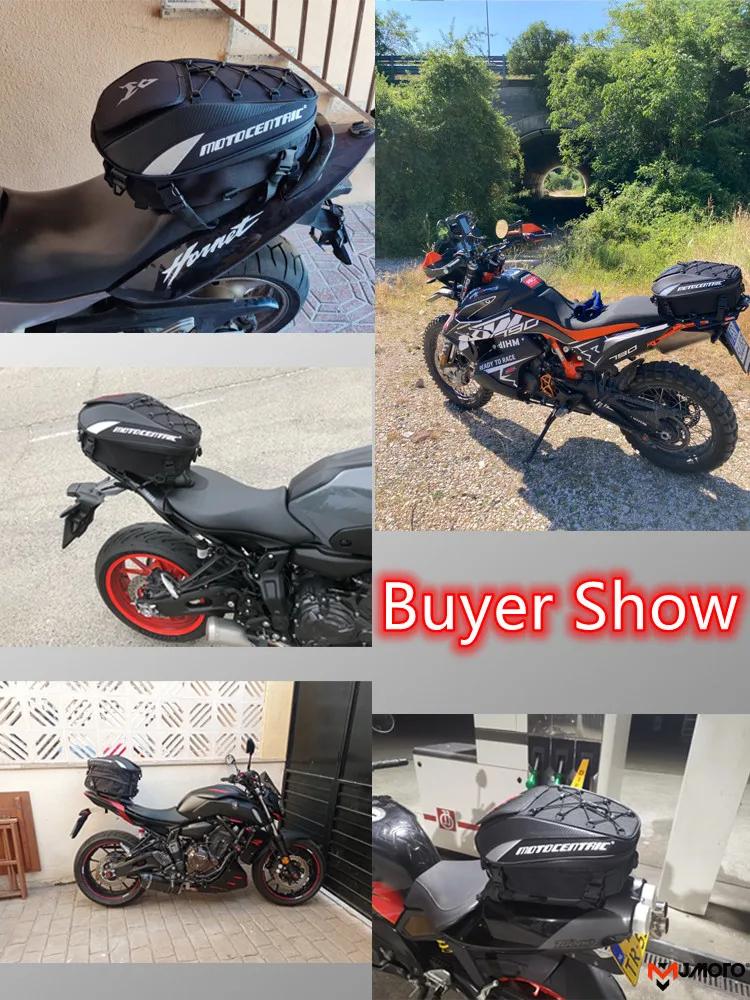 Sac arrière de moto étanche MOTOCENTRIC, sac de siège arrière multifonctionnel et Durable, sac à dos