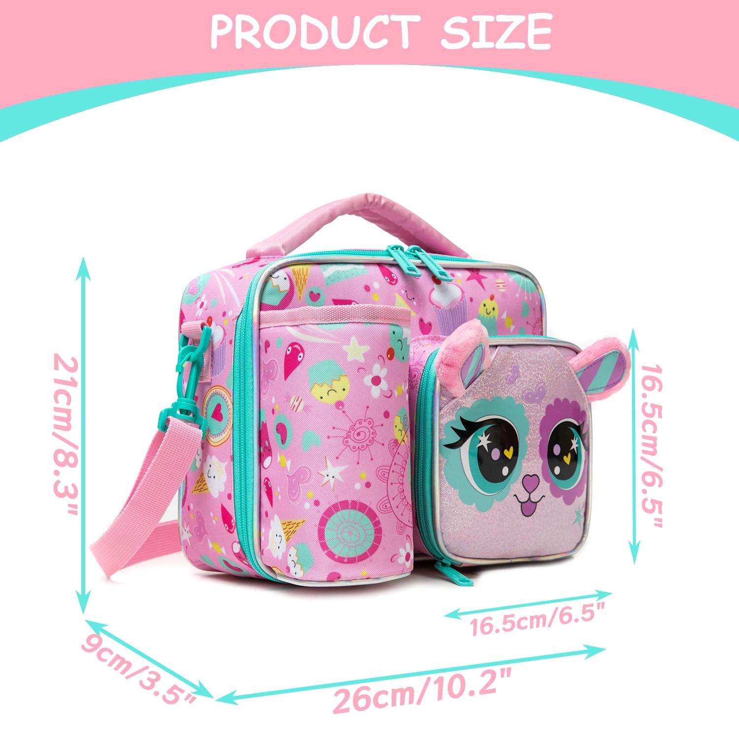 Boîte à déjeuner pour enfants, ensemble de sacs de repas, sac à déjeuner lavable et sac étanche réut