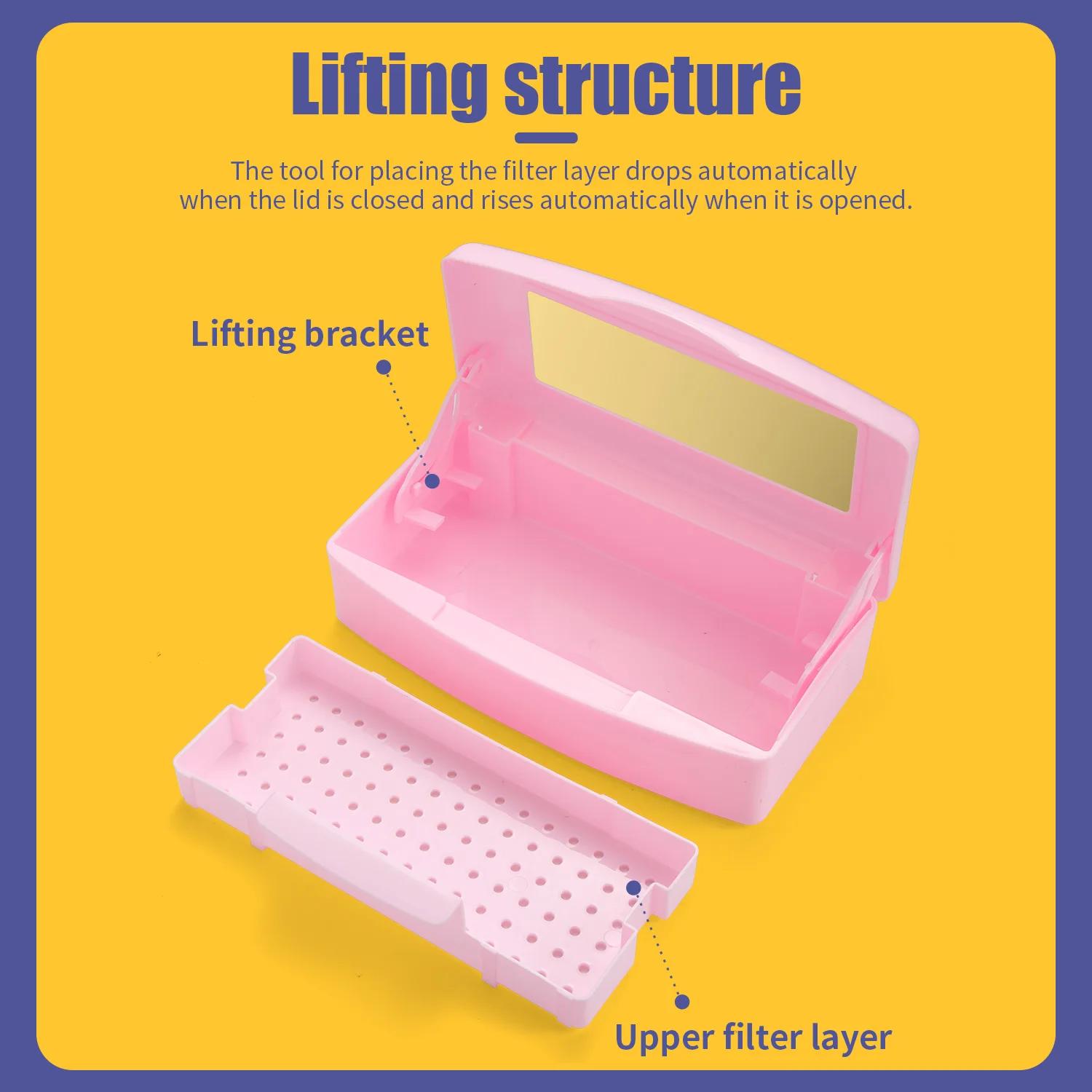Outils de manucure, plateau de stérilisation pour outil de beauté, outils pour ongles, boîte de dési