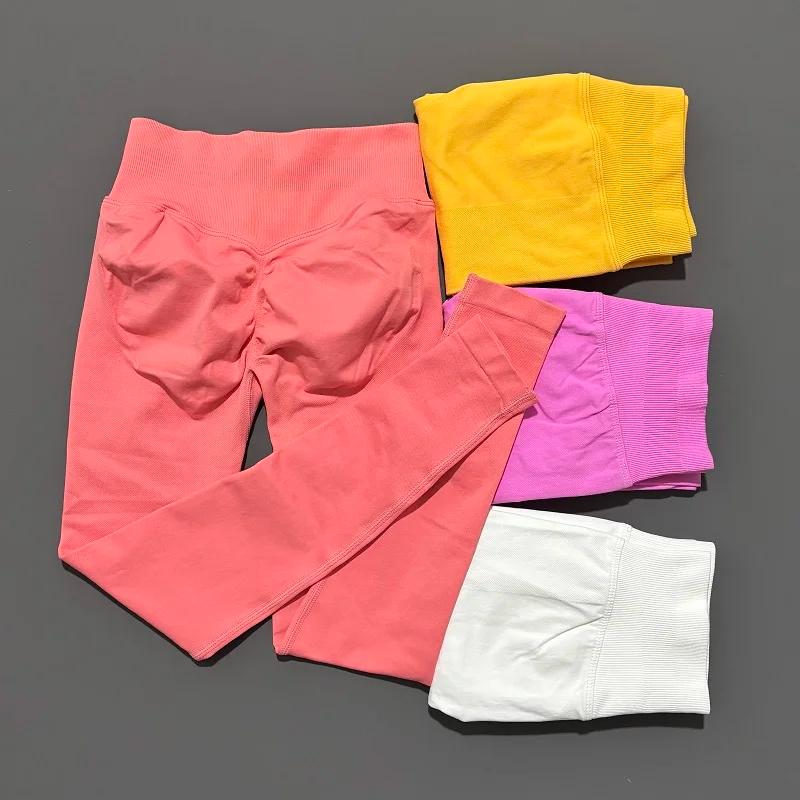 Histello Leggings de sport femmes pantalons sans couture collants de Yoga Scrunch Bum Joggers Fitnes