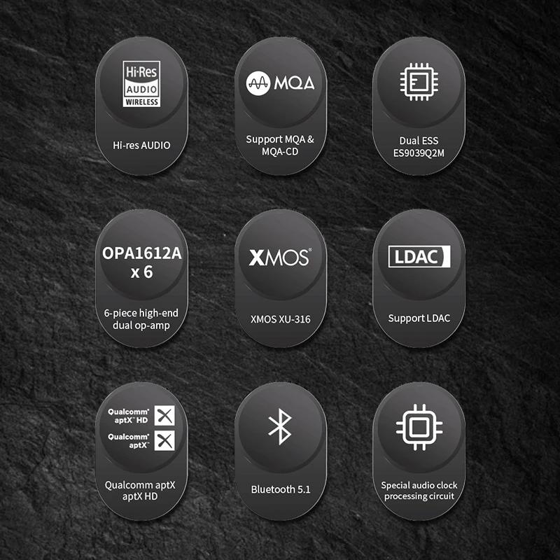 SMSL RAW-MDA1 double décodeur ES9039Q2M prise en charge MQA MQA-CD LDAC Bluetooth 5.1 DAC haute réso