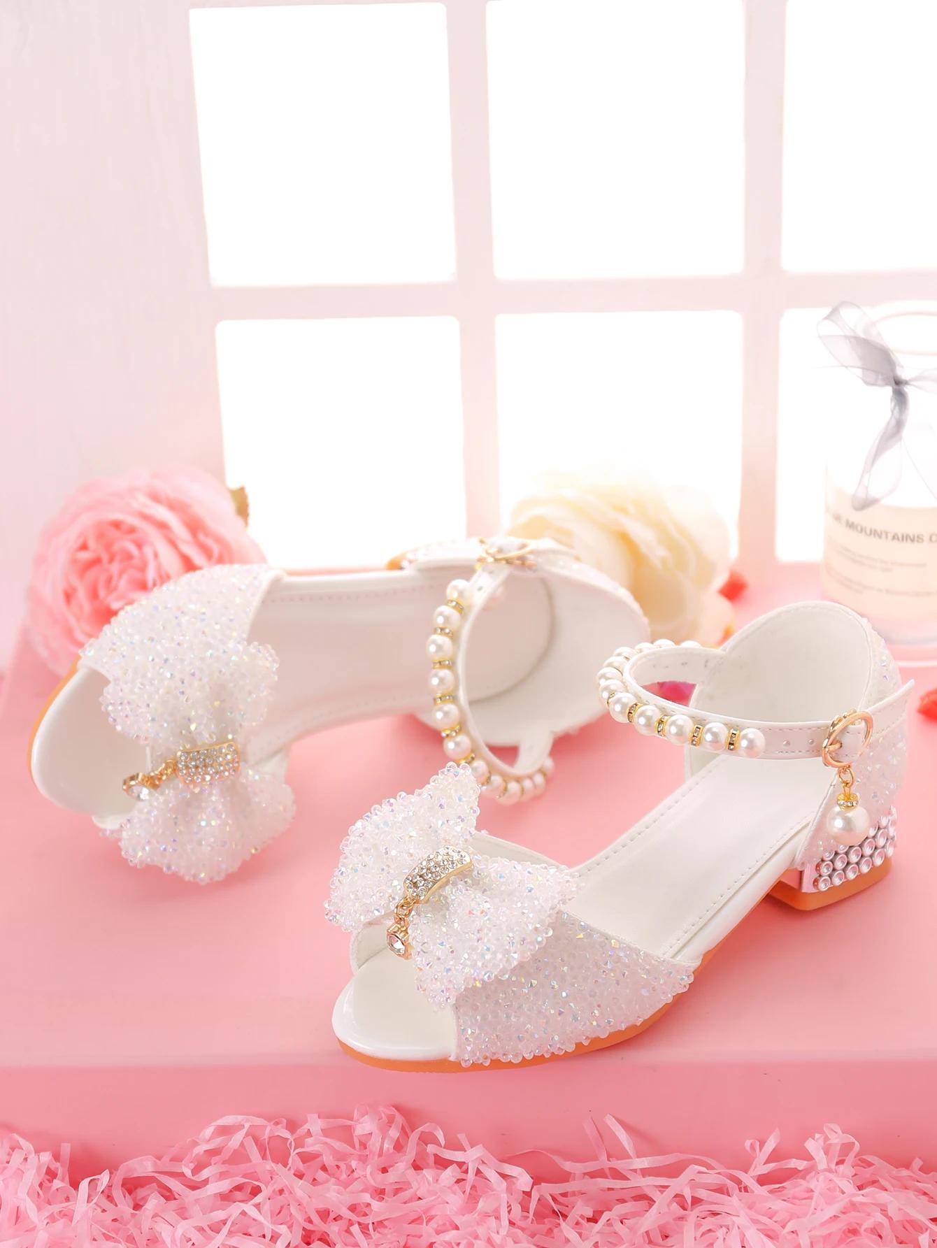 Sandales habillées pour filles pour occasions formelles, talons hauts pour enfants pour/modèles de p