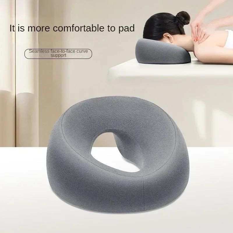 Oreiller de massage ergonomique pour salon de beauté, mousse à mémoire de forme, soutien-tête respir