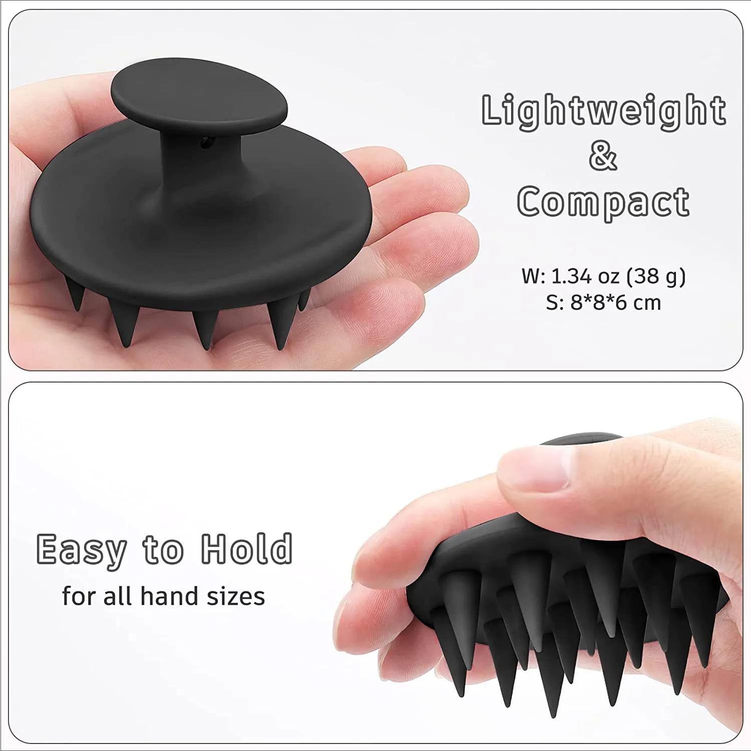 Brosse à shampoing en Silicone, masseur de cuir chevelu, pointes longues et rigides pour cheveux lon
