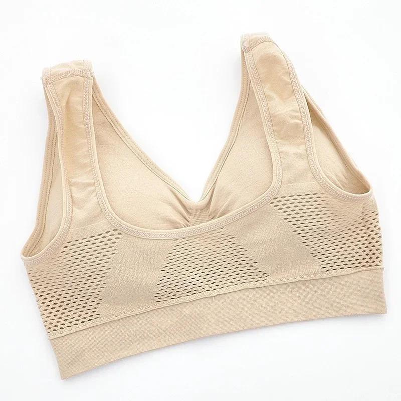 Soutien-gorge sport femme respirant anti-transpiration - Coussinets amortissants pour running et fitness