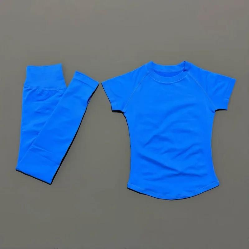 Ensemble de sport 2 pièces pour femme, haut de yoga et fitness côtelé à taille basse, ensemble court