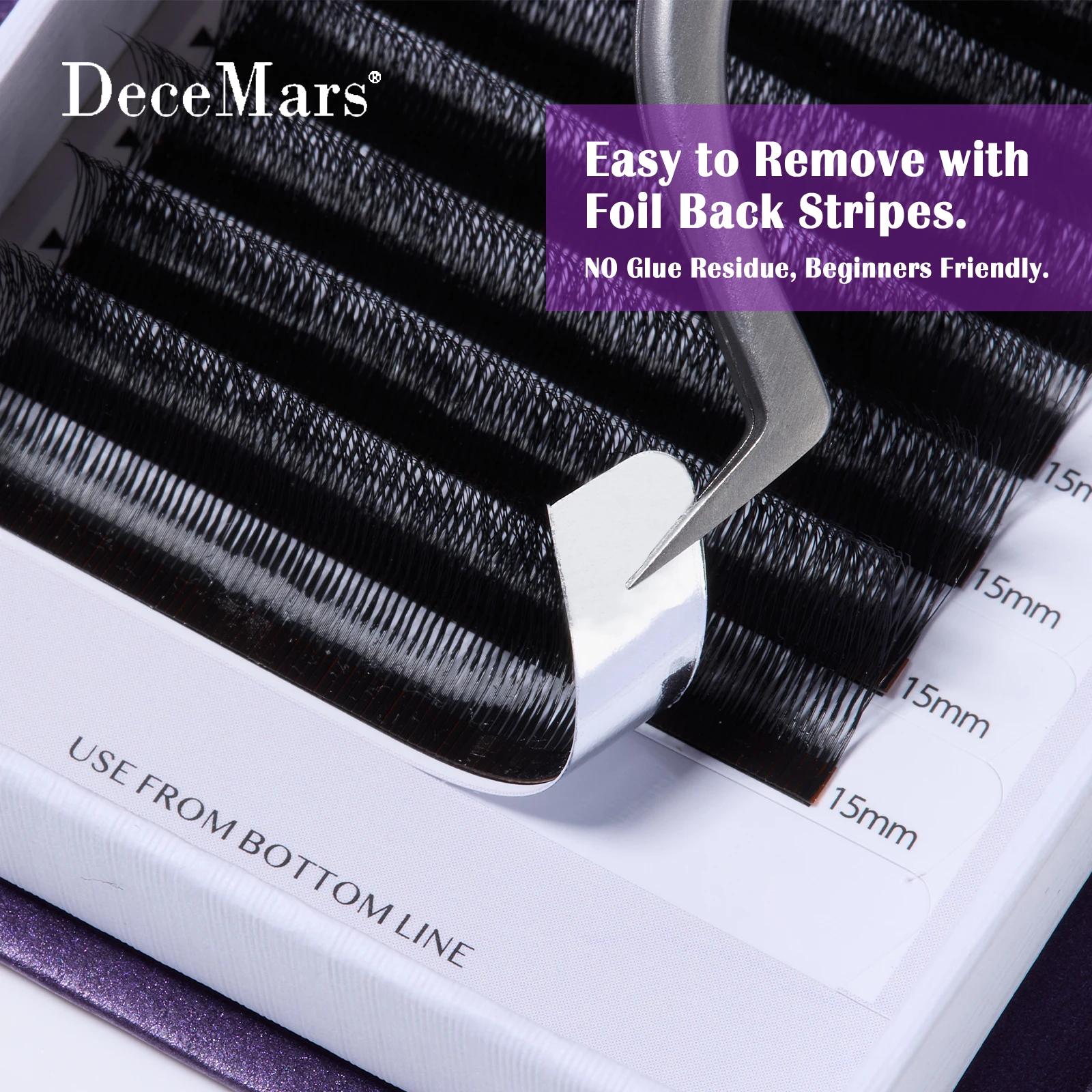 DeceMars extensions de cils 5D en forme de V noir mat 12 rangées/plateau pour le maquillage