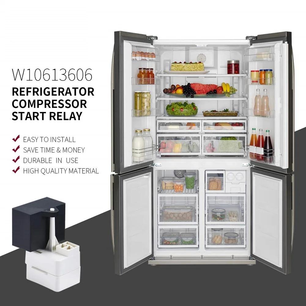 W 10613606 Relais de démarrage et condensateur de compresseur de réfrigérateur pour Whirlpool Kitc