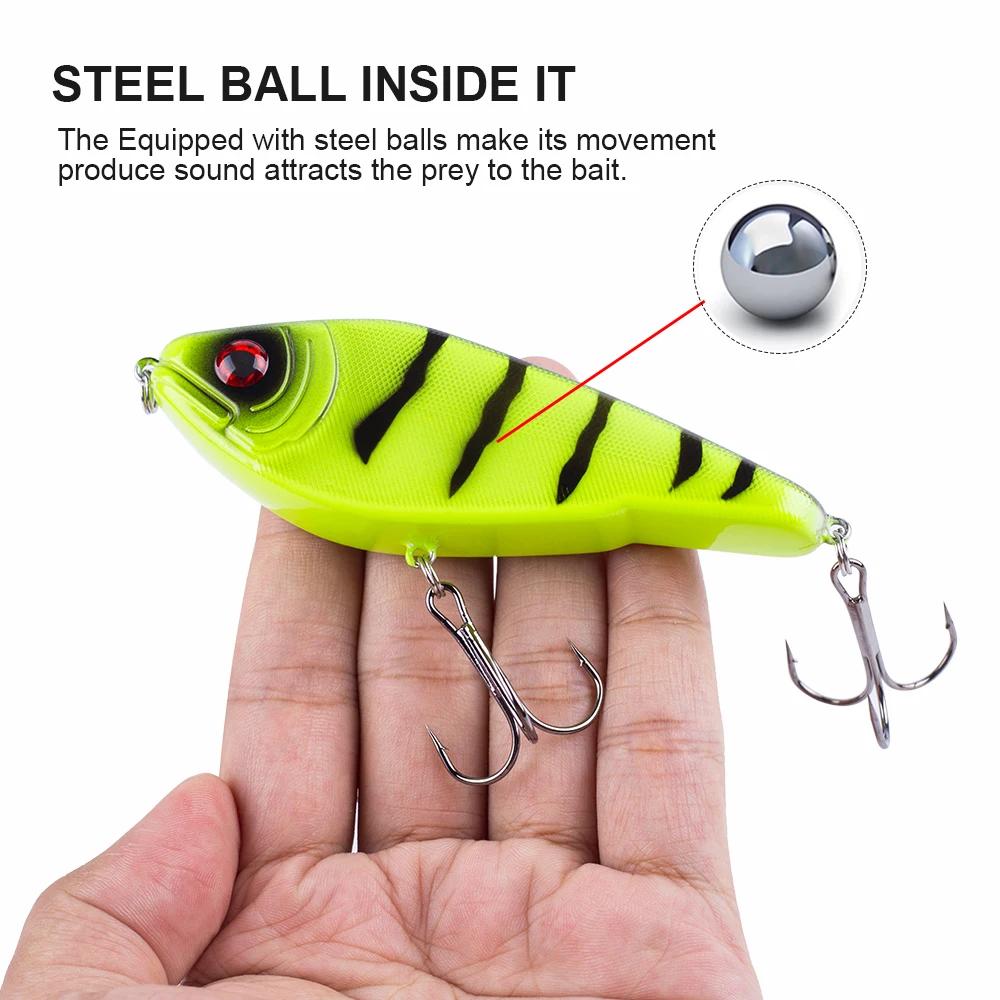 Leurre de pêche Hanlin Glide Jerkbait 75/90/120/150 mm – Leurre dur populaire pour brochet, crankbai