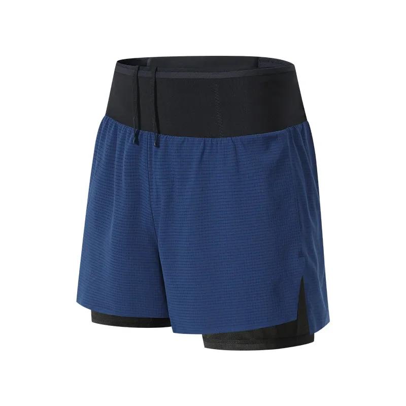 Short de course homme 2 en 1 Marathon Fitness court Gym homme basket-ball pantalon d'entraînement mu