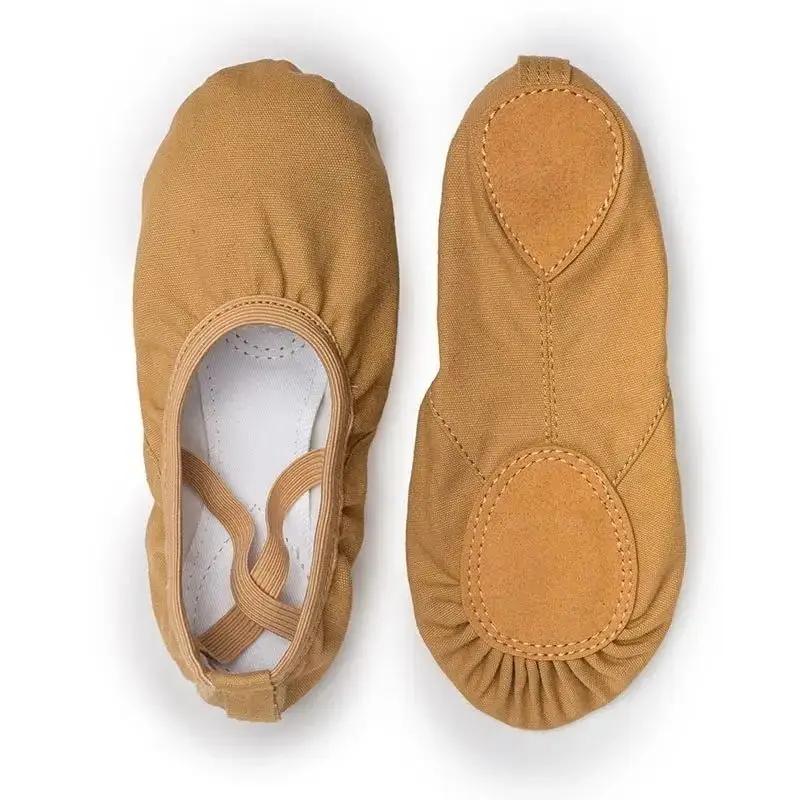 Pantoufles de danse de ballet en toile pour filles, pour femmes et enfants, pratique classique, seme