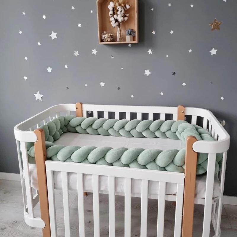 1-4 M bébé lit protecteur infantile berceau oreiller coussin tresse noeud pare-chocs berceau pare-ch
