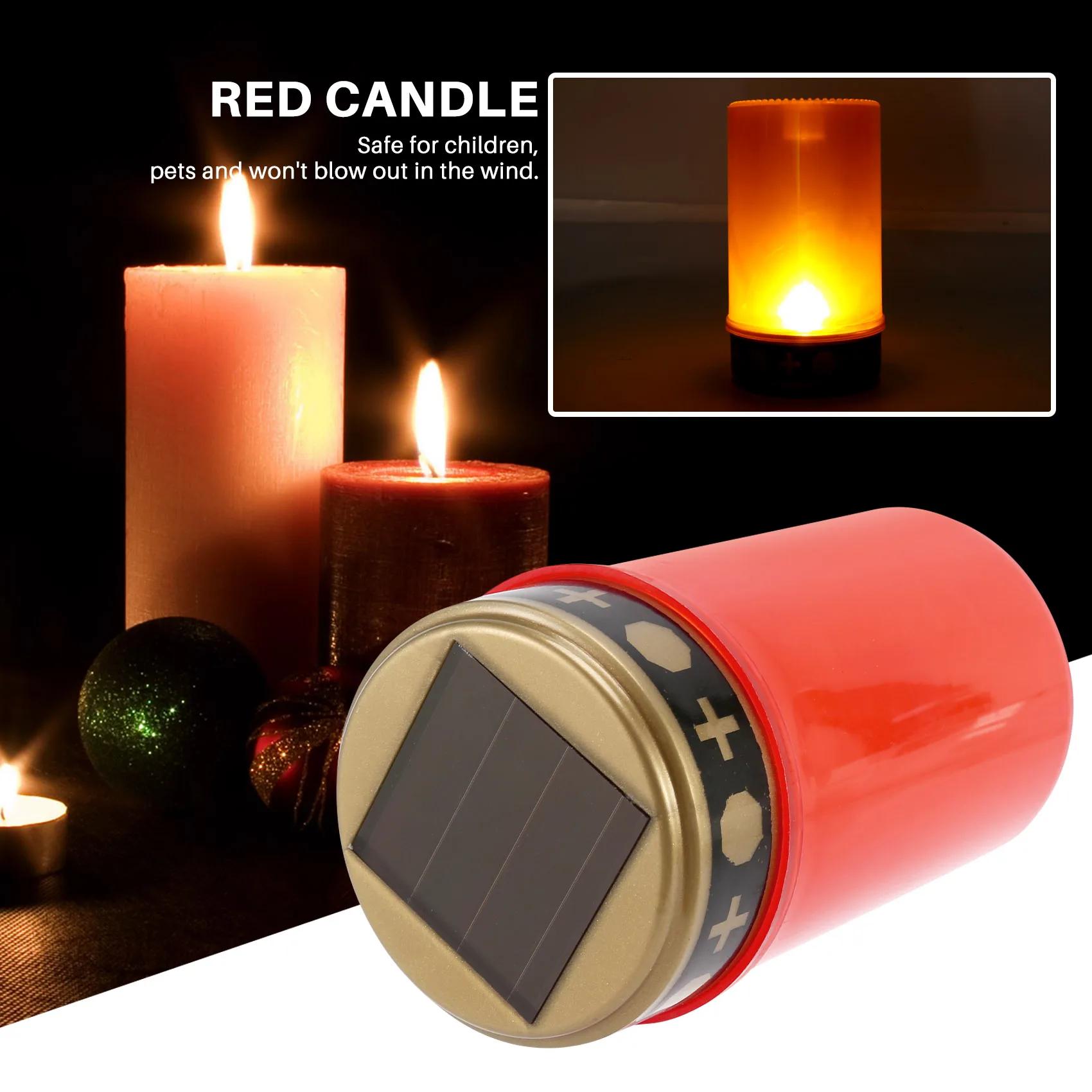 Bougie de Gravure pour Gravier, Lampes Solaires avec Éclairage, Lumière LED, Vent Varié