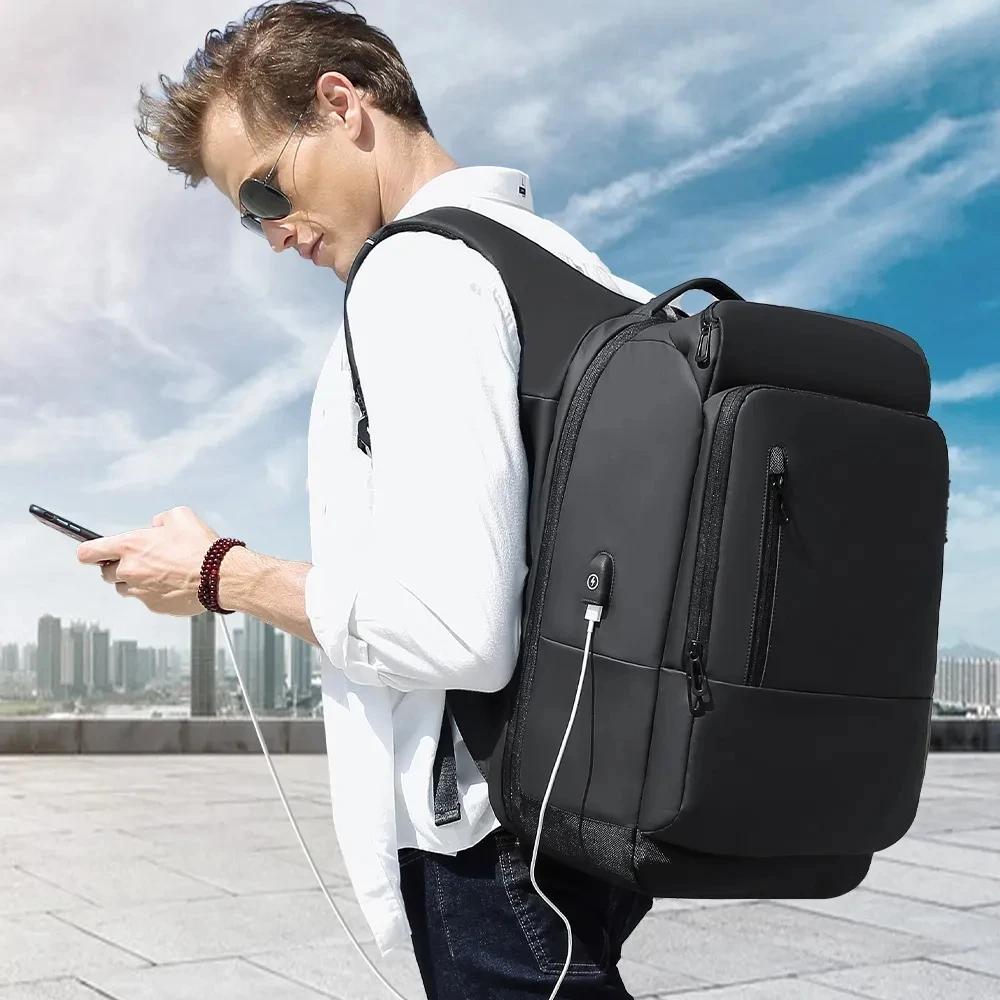 Sac à dos pour ordinateur portable de grande capacité pour hommes de 18 pouces, étanche, chargeur US