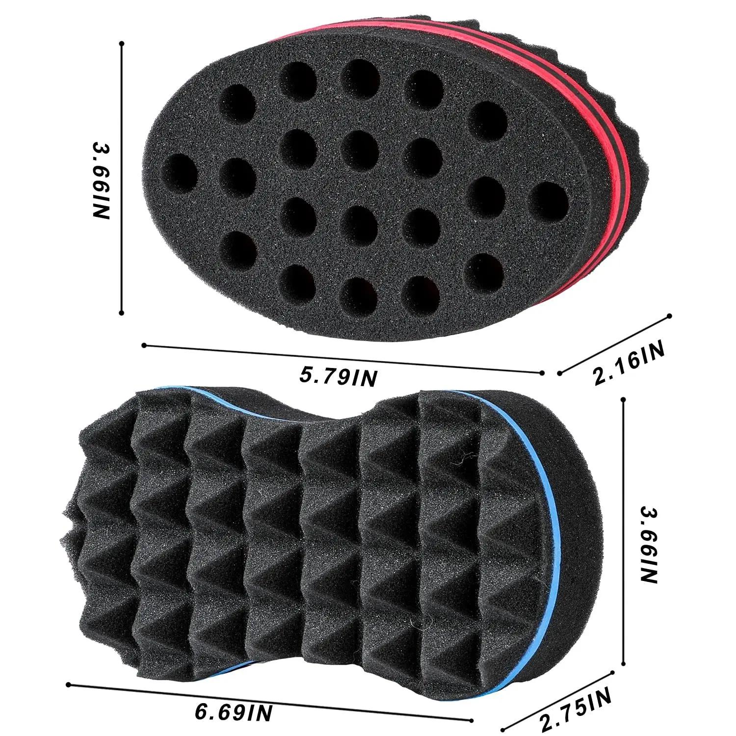 Ensemble d'éponges à cheveux torsadées magiques 3 pièces/ensemble, brosse éponge à gros trous pour c