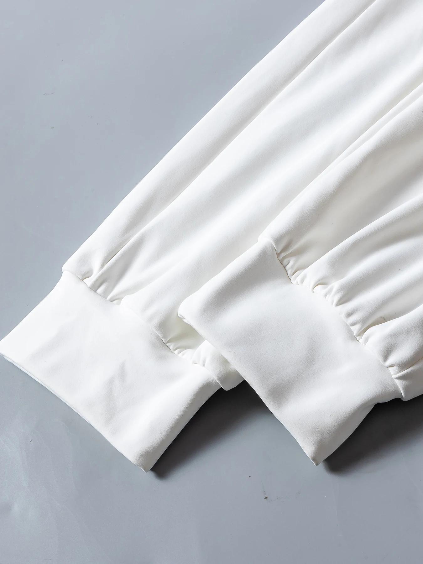 Pantalon survêtement épais polaire femme ample décontracté grande taille pieds groupés hiver 2024