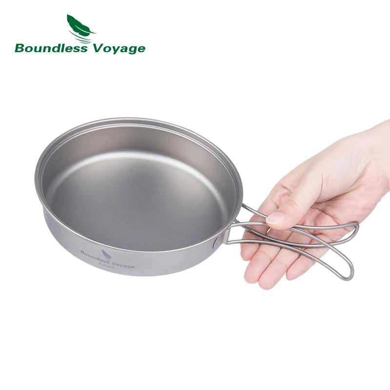Ensemble casseroles titane ultraléger Boundless Voyage - Plaque pliante, bols 1000ml/500ml camping randonnée
