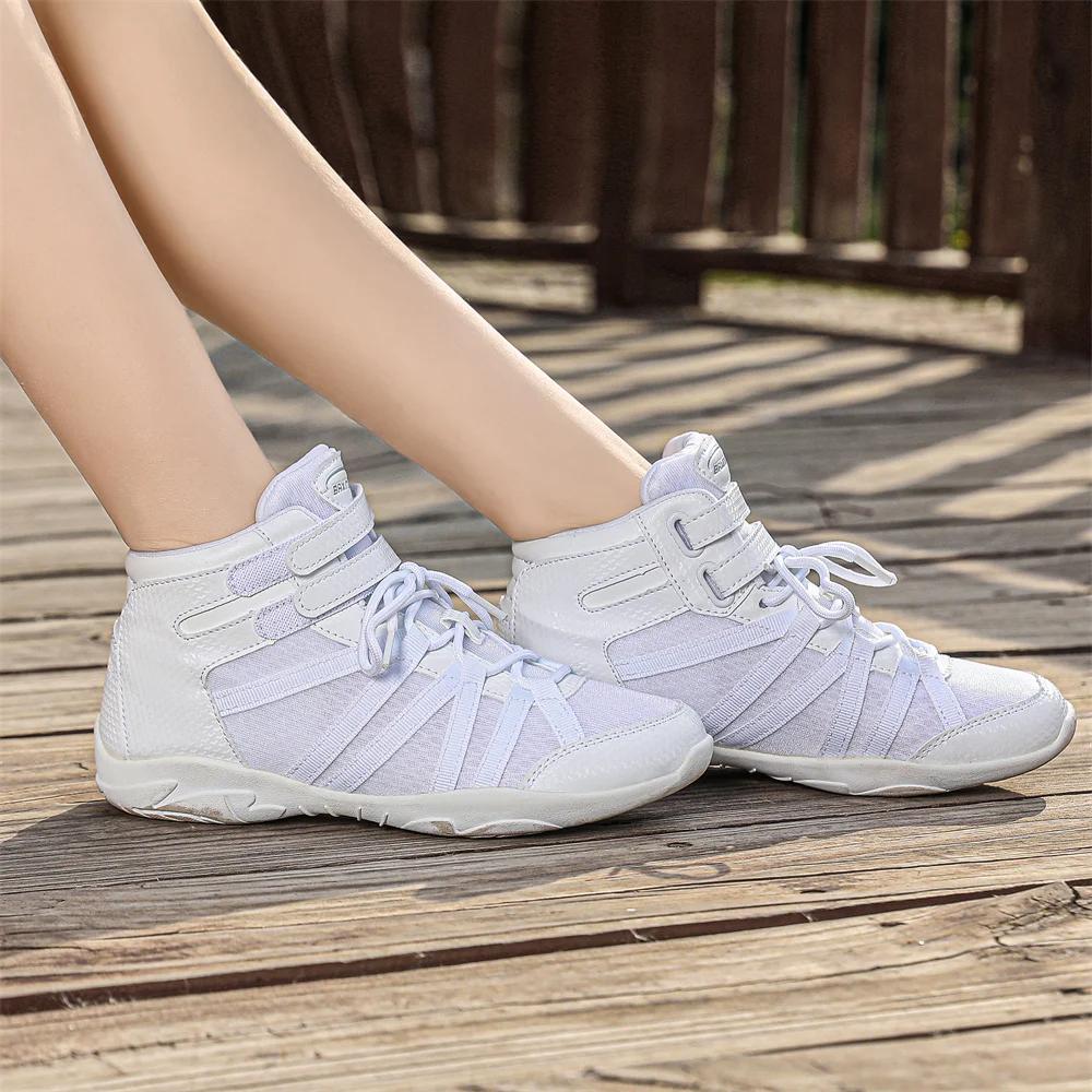 BAXINIER filles blanc haut Cheerleading chaussures léger jeunesse Cheer compétition baskets formatio