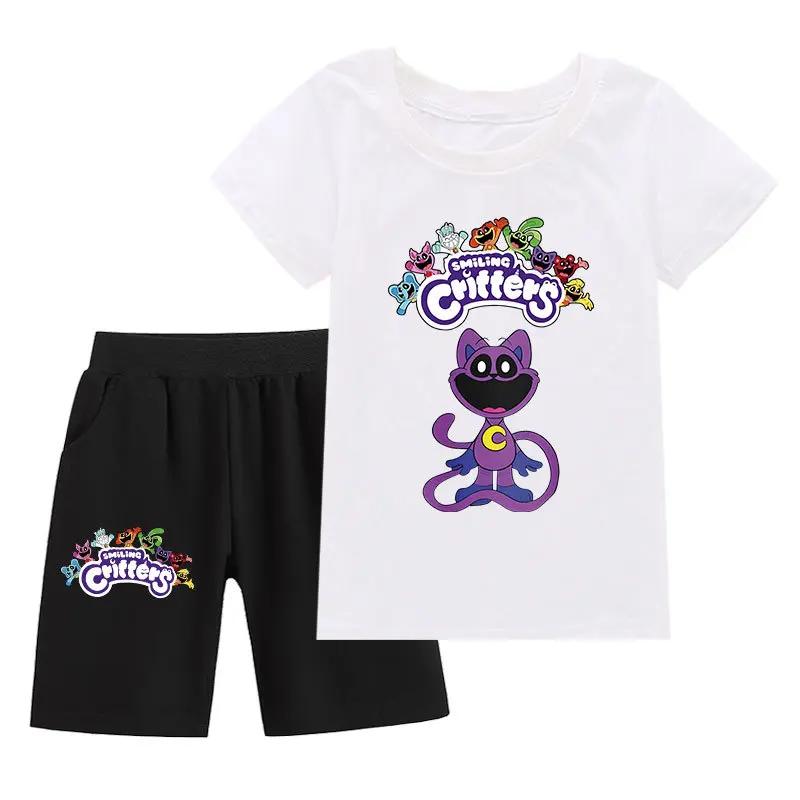Hot souriant Critters Catnap garçon vêtements été coton à manches courtes t-shirt + Short Costume fi