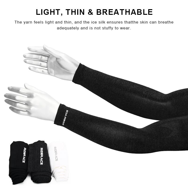 Manchon de bras en soie glacée, séchage rapide, respirant, Protection UV, tenue de Sport, Fitness, b