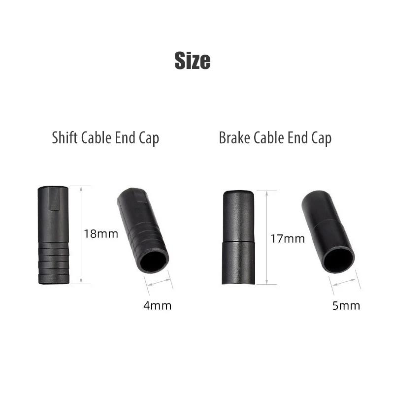 1000 pièces/boîte route vtt vélo 4mm 5mm vélo dérailleur changement de frein câble embout couvercle