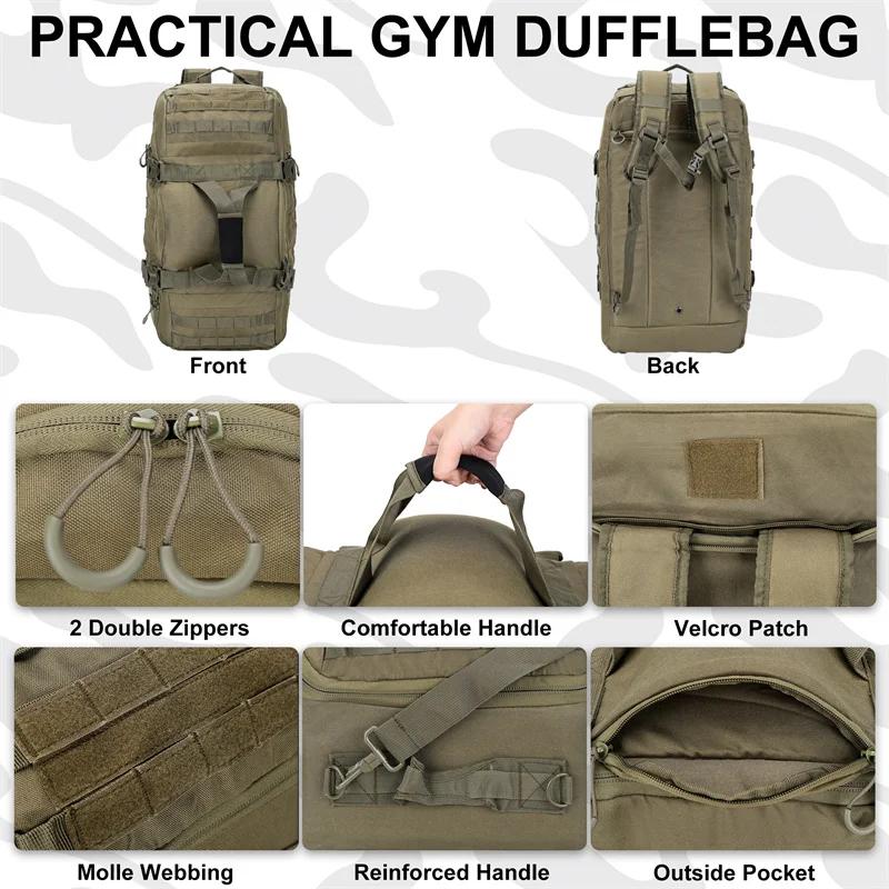 LQARMY 30L 50L 80L sac d'alpinisme en plein air sac à dos tactique Molle grand sac polochon randonné