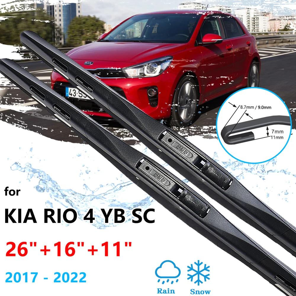 Kit d'essuie-glace pour pare-brise de voiture, 2 pièces, accessoires pour KIA RIO 4 YB SC 2017 ~ 202