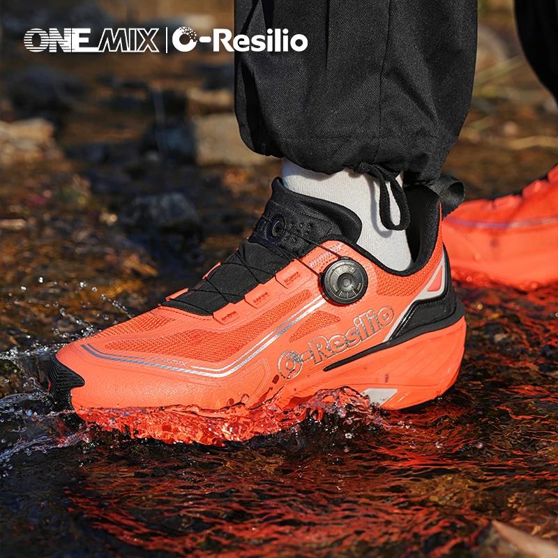 ONEMIX baskets de course en plein air hommes chaussures de sentier élastiques léger respirant femmes