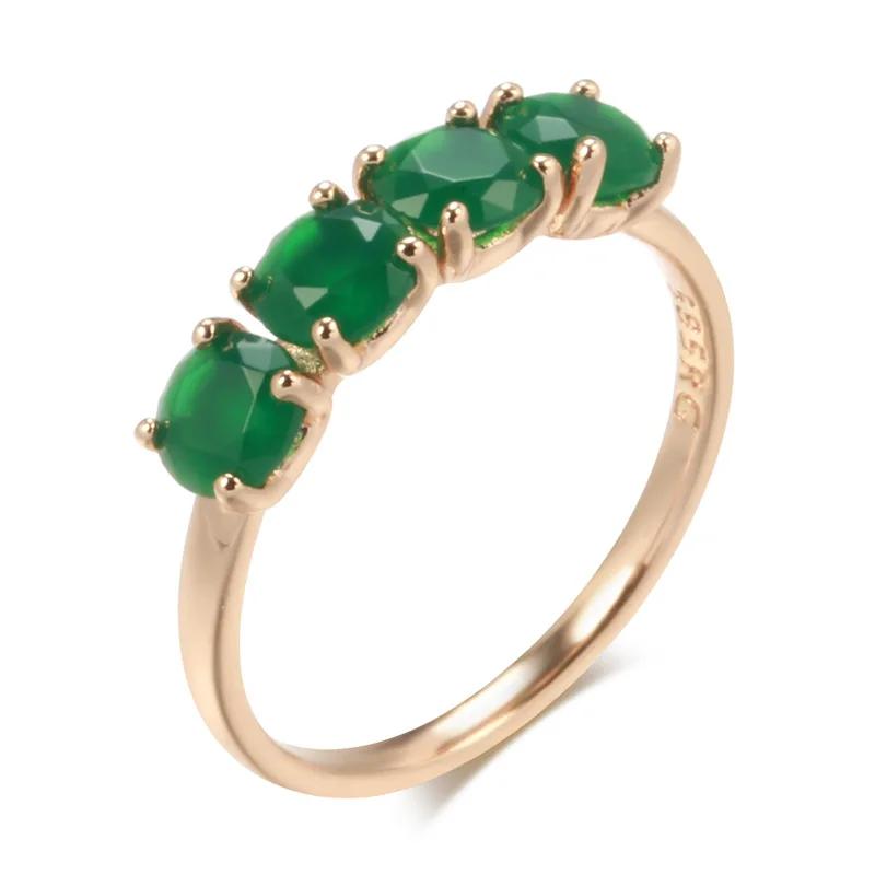 Bague en or rose 18 carats pour femme, bijoux en pierres précieuses émeraude naturelles, boîte à mat