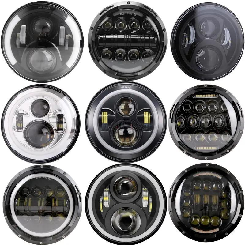 Phare de moto 7 pouces LED pour Harley Touring Ultra classique Electra Street Glide Road King Yamaha