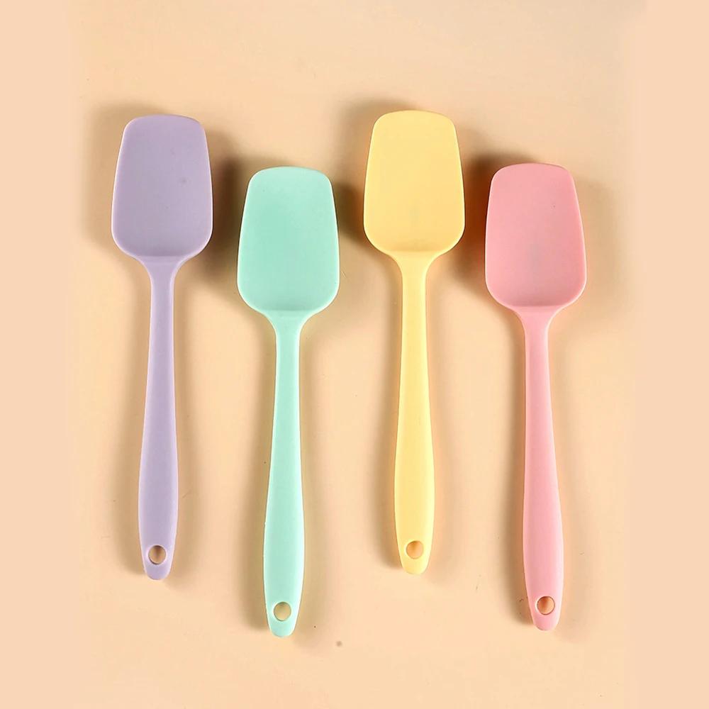 Pelle intégrée en forme de T en Silicone de qualité alimentaire, petite pelle à mélanger pour crème