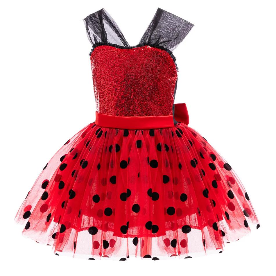 Costume de Cosplay coccinelle pour enfants, tenue d'halloween Marinette, fête fantaisie de noël pour