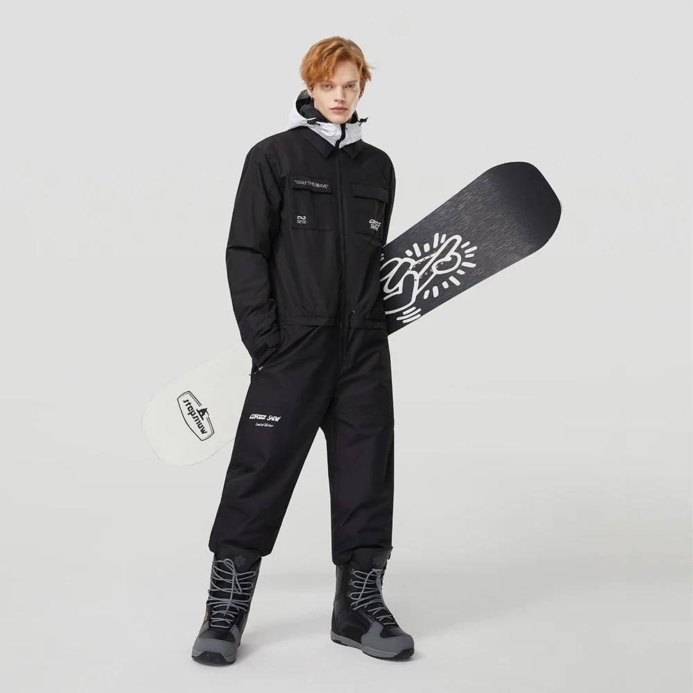 Combinaison de Ski une pièce épaisse pour hommes et femmes, veste de Snowboard pour Sports de plein