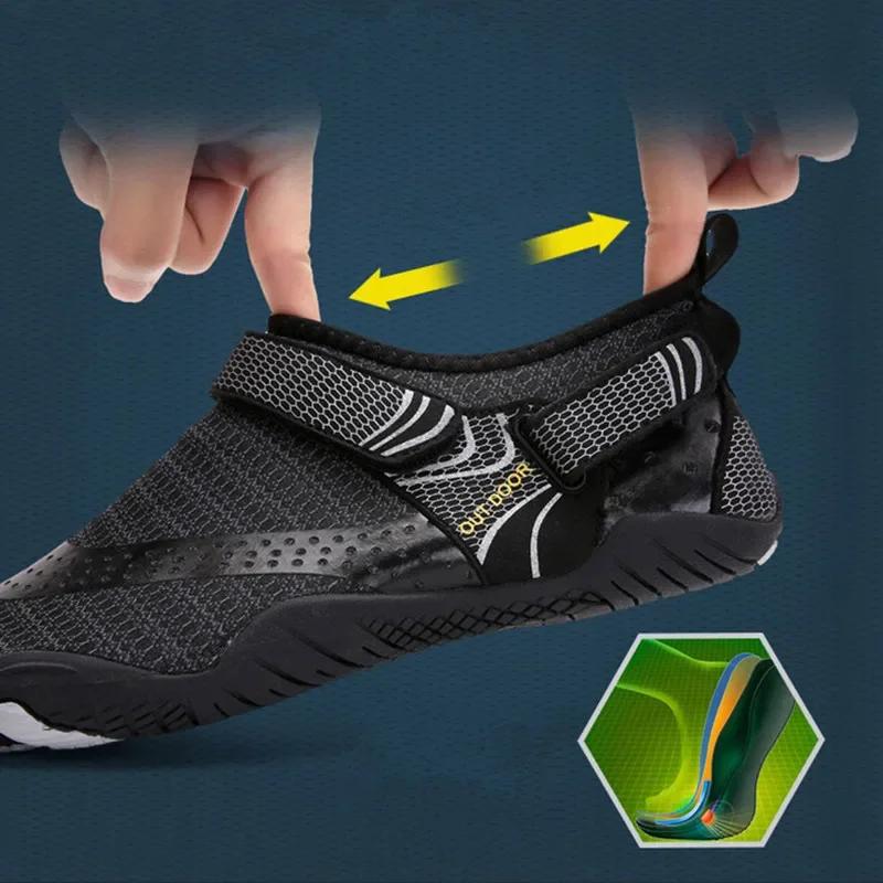 Chaussures d'eau unisexes, chaussures de plage à séchage rapide, baskets respirantes pour hommes, pi