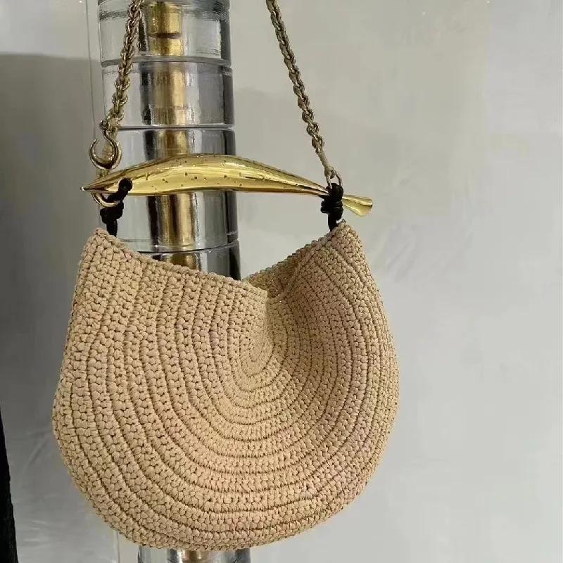 Sacs fourre-tout ajourés pour femmes, sac à main de luxe de styliste, nouveau tissage, grand sac de