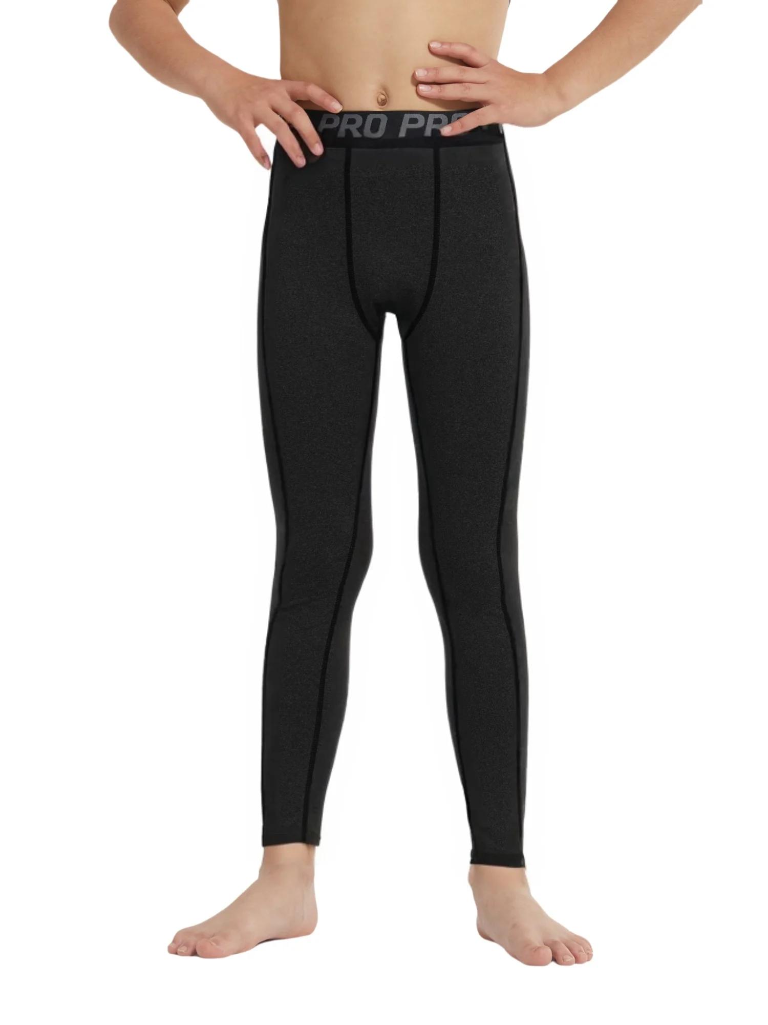 Leggings de Compression pour jeunes garçons, collants d'entraînement athlétique, de course, de sport