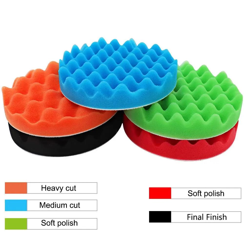 Tampons de polissage 3/4/5/6 pouces pour perceuse, tampons en éponge de polissage composé pour polis