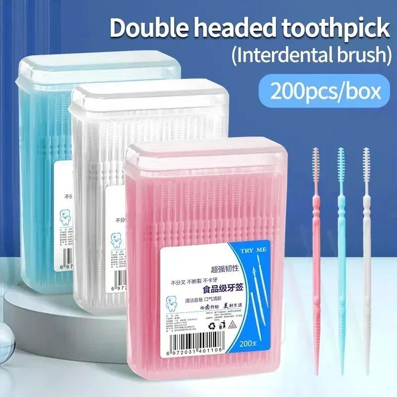 Cure-dents Ultra fin Portable jetable, boîte familiale emballée, Double tête, personnalité haut de g