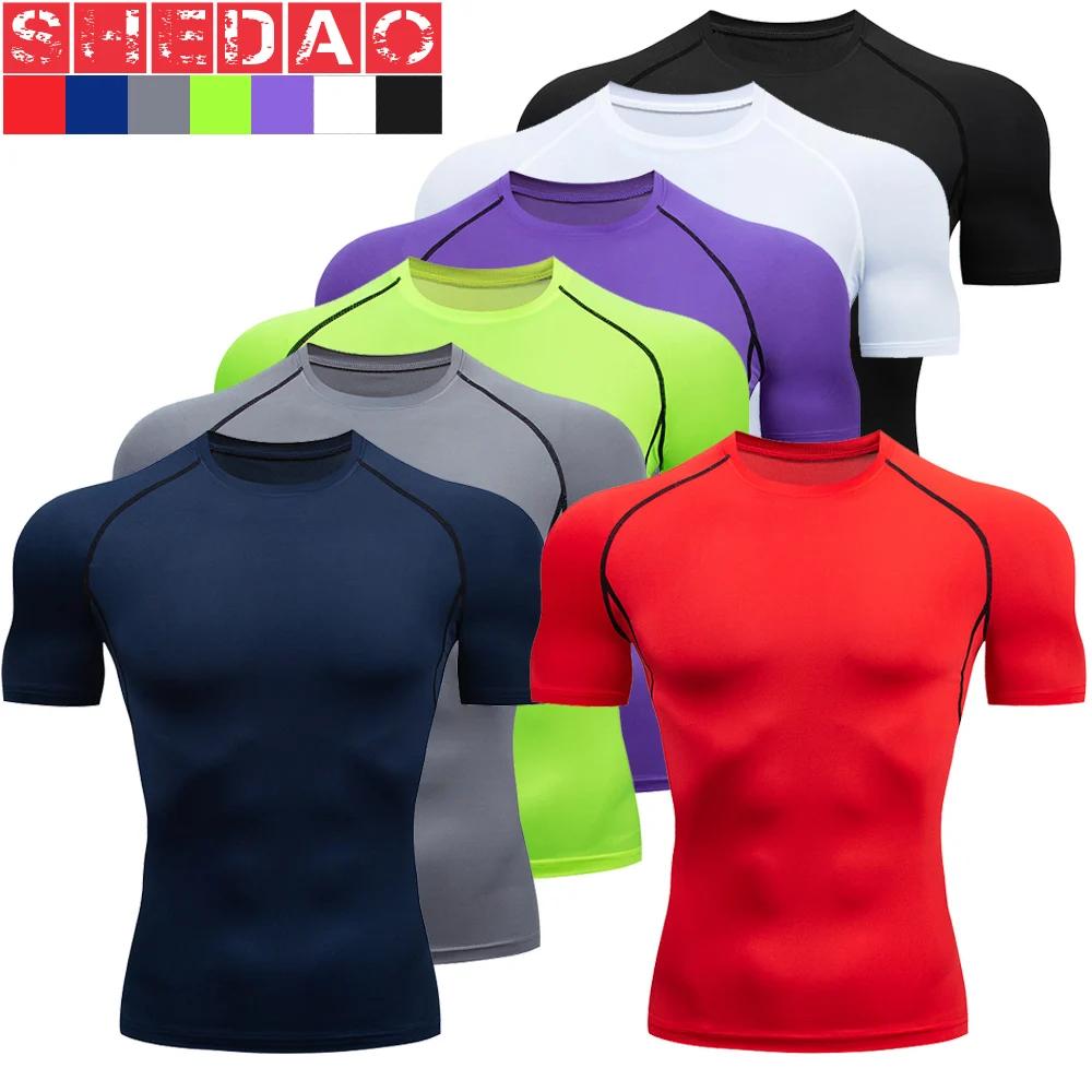 2 pièces hommes vêtements de Compression costume GYM serré sport Yoga ensembles entraînement Jogging