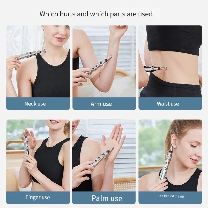 Stylo d'acupuncture électronique, soulagement de la douleur, Point de Massage, énergie méridienne, m