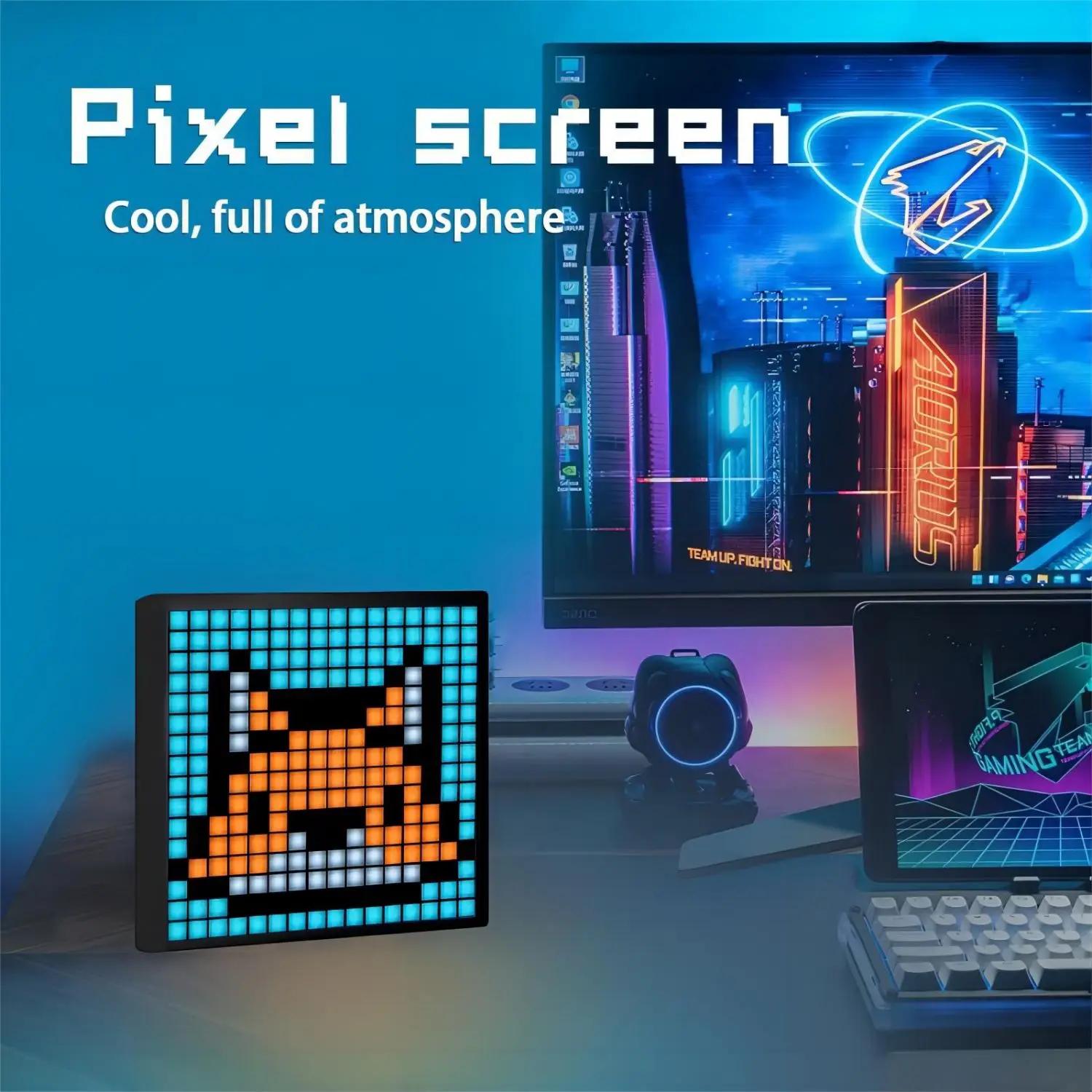 LED Pixel Matrix Bluetooth affichage intelligent 64x64 RGB panneau de lampe numérique bricolage Art