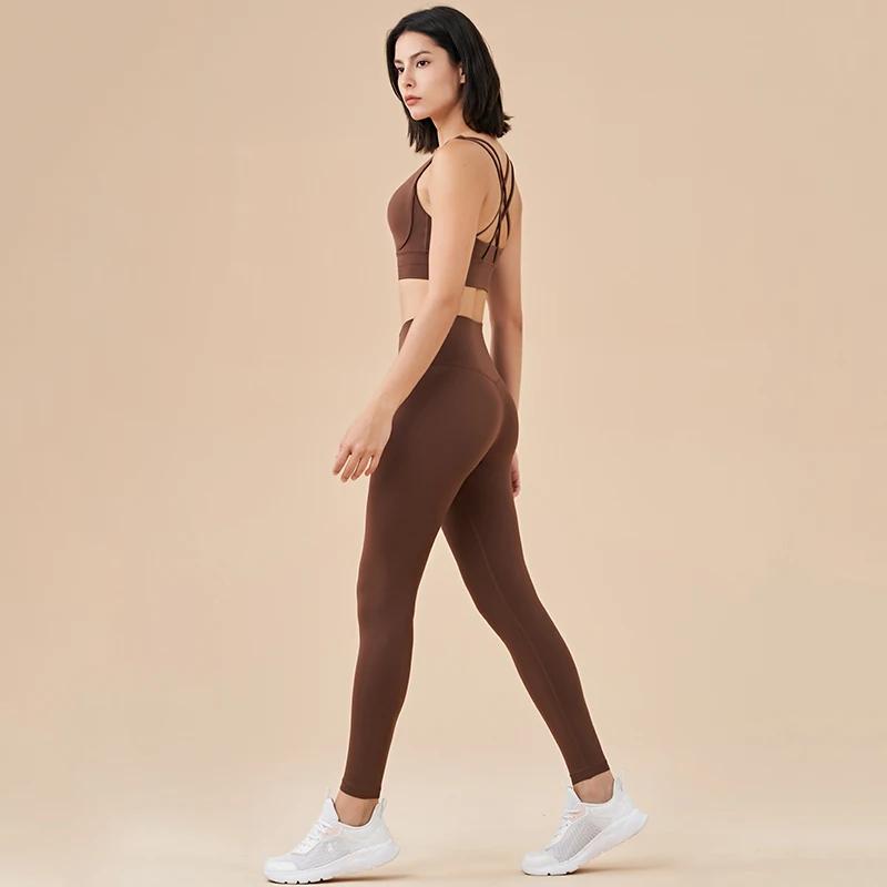 Leggings chauds nylon femmes hiver - Yoga taille invisible poche élastique doux sexy