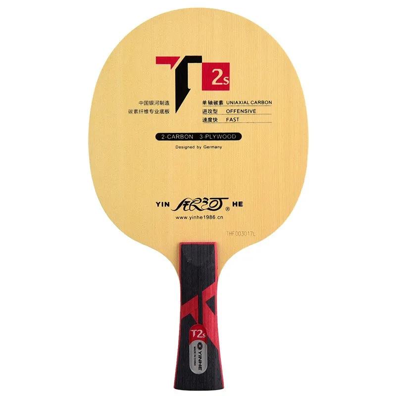 Original YINHE T2 S Hinoki carbone lame de Tennis de Table raquette boucle offensive T2S T-2S vitess