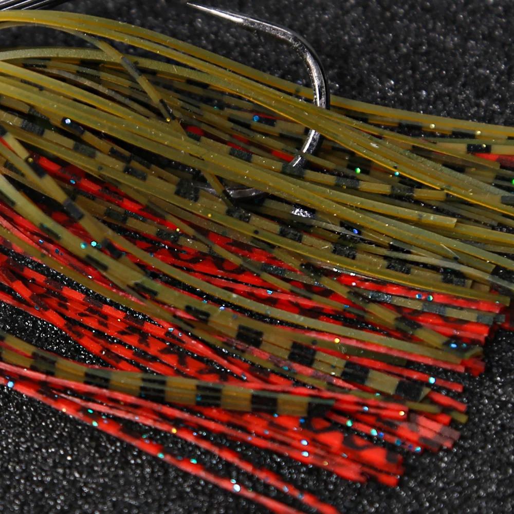 B & U 1pc 3/8oz 1/2oz basse sans mauvaises herbes gabarit de Football en caoutchouc de Silicone jig