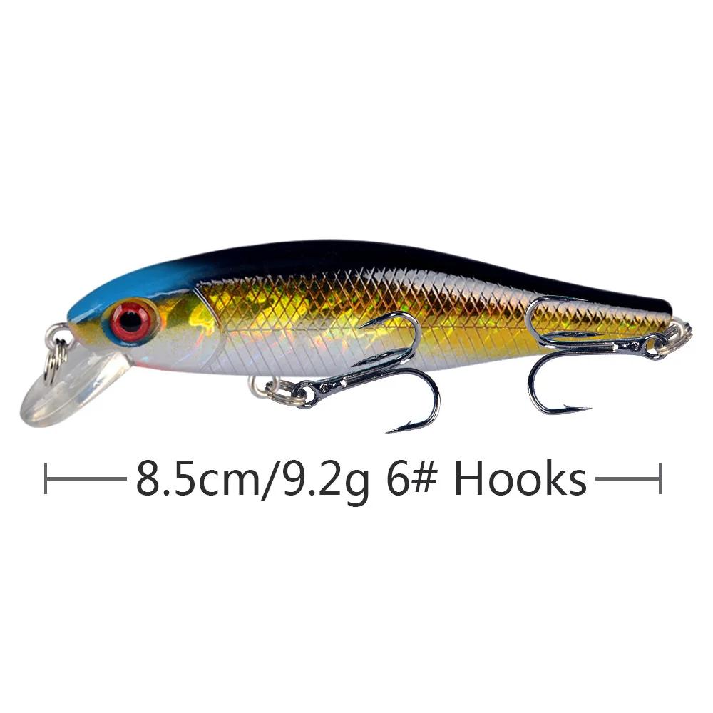 1 pièces leurre de pêche méné Laser artificiel réaliste 8.5 cm 9.2g appât dur en plastique flottant