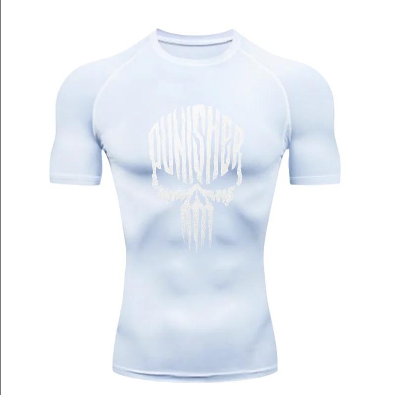 Crâne modèle 2026 T-shirt de sport pour hommes pour l'entraînement physique Fitness Compression homm